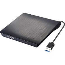 Teknofaji Harici DVD Rw External USB 3.0 Slim Harici Tak Çalıştır CD DVD Sürücü Okuyucu Optik Okuyucu