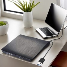 Teknofaji Harici DVD Rw External USB 3.0 Slim Harici Tak Çalıştır CD DVD Sürücü Okuyucu Optik Okuyucu