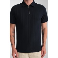 %100 Pamuk Erkek  Fermuar Detaylı T-Shirt - Soft ve Basic Günlük Kullanım