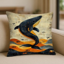 Tribal Tarz Gri Desenli Kırlent Kılıfı – 43X43 Cm, Çift Taraflı, Fermuarlı, Yıkanabilir