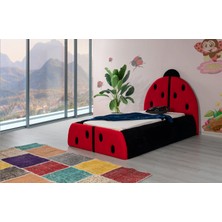 Most Uğur Böceği Tek Kişilik Karyola Teddy Kumaş 90X190 Yatak Içindir (Evinize Teslim)