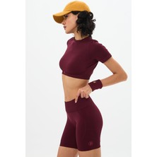 Oishii Kumo Kısa Crop Top Bordo
