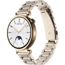 Huawei Gt4 18MM Uyumlu Krd-04 Metal Kordon Tlzn - Gümüş