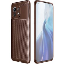 Xiaomi Mi 11 Kılıf Tlzn Negro Silikon Kapak-Kahverengi