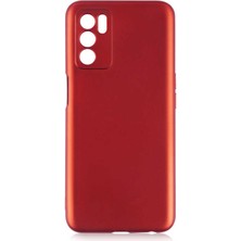 Oppo A16 Kılıf Tlzn Premier Silikon Kapak-Kırmızı