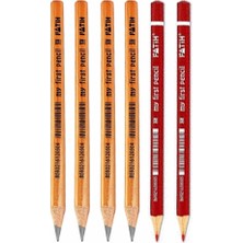 Jumbo Kurşun Kalem ve Kumbo Kırmızı Kalem 6 Lı 1 Paket Fatih Jumbo Kalın Kırmızı Başlık Kalemi Üçgen Ilk Kalemim