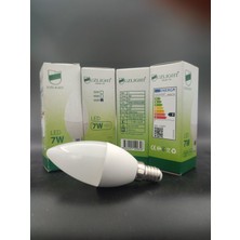 LED  Ampul (E.14) Mum Ampul,beyaz Işık (7.watt=60 Watt)(4.adetli Paket)