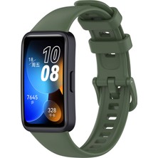 Huawei Band 8 Uyumlu Klasik Kordon Tlzn - Koyu Yeşil