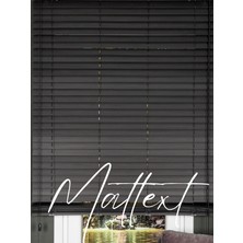 Mattext Antrasit 50 mm Ahşap Görünümlü Jaluzi Perde
