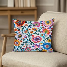 Boho Tarzda Karışık Desenli Kırlent Kılıfı Kare