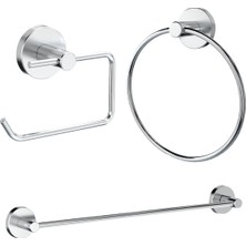 Dolce Kapaksız Kağıtlık + Yuvarlak Havluluk + Uzun Havluluk Banyo Set