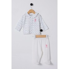 U.s.polo Assn. Kız Bebek 2li Takım - Beyaz/mavi