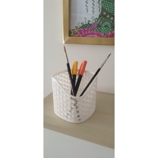 Dekoratif Desenli 3D Kalemlik | 8 x 8 cm | Pla Malzeme