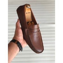 Yeni Sezon Hakiki Deri Günlük Loafer Geçme Rok