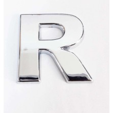 Büro Ev Dekoru Için 9cm Yapışkanlı Krom R Harfi