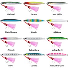 Han Fish Slap Slim Single 30 gr Jig Yem Pink Zebra Glow