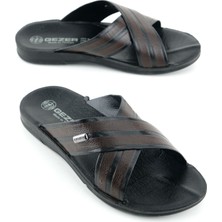 Gezer Erkek Yazlık Pu Taban Suni Deri Rahat Taban Ev Bahçe Günlük Terlik