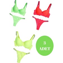 Murays Kadın 3lü Taşlı Mikro Sütyen Takım