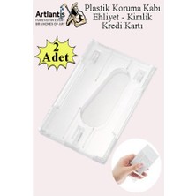 Şeffaf Kart Kılıfı Kimlik Ehliyet Kredi Kartı Koruyucu 2 Adet Pvc Plastik Kart Koruma Kabı