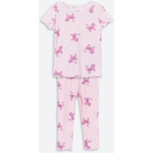 Lc Waikiki Yeni Sezon Bisiklet Yaka Baskili Kiz Bebek Pijama Takim - S57669Z1