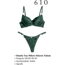 Murays Kadın Damla Taş Mikro Sütyen Takım