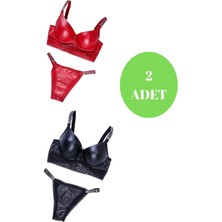 Murayskadın 2 Li Taşlı Deri Sütyen Takım