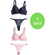 Murays Kadın 2 Li Taşlı Pırıltılı Sütyen Takım