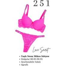 Murays Kadın Neon Taşlı Mikro Sütyen Takım