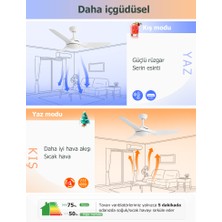 Dlc Bora LED Tavan Vantilatörü Beyaz 122 cm