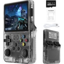 R36S Retro El Tipi Taşınabilir Oyun Konsolu El Atarisi 64GB - 15.000+ Yüklü Oyun, 3.5” IPS Hd Ekran