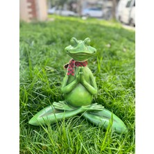 Yoga Yapan Kurbağa Heykeli,yogacı Kurbağa Bahçe Biblo