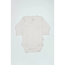 Bistyle Organik Natural Basic Style Kruvaze Uzun Kol Body BS17102 Ekru