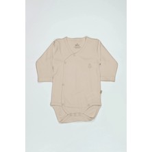 Bistyle Organik Natural Basic Style Kruvaze Uzun Kol Body BS17102 Bej