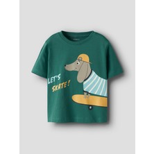 Name It NMMHELGE SS NREG TOP PB Mavi Erkek Çocuk Kısa Kol T-Shirt