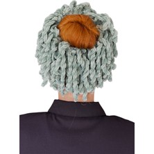 Su Yeşili Kadife Topuz Tokası Dolgun Lastikli Tesettür Kadın Aksesuar Toka