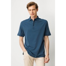 Erkek Polo Yaka T-Shirt Petrol