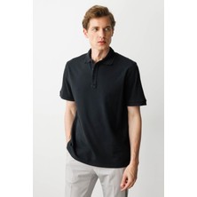 Erkek Polo Yaka T-Shirt Siyah