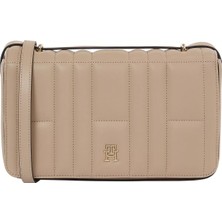 Kadın Dikdörtgen Kapitone Omuz Çantası - Bej