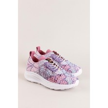 Gondol Kadın Içi Deri Dışı Dantel Hafif Spor Ayakkabı BELX.4391 - Pembe Desen - 38 Pembe Desen