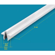 Aksmar Plastik Sürme Kapı Aluminyum Rayı (2 mt Boyunda)