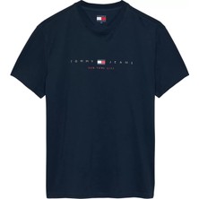 Erkek New York City Logolu T-Shirt - Lacivert