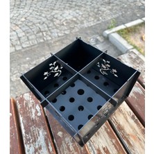 Rwl Katlanabilir Mini Kamp Mangal & Ateş Çukuru | 2 Kişilik | Çantalı |çok Amaçlı KULLANIM|18X18X13