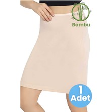 Tezzgelsin Kadın Bambu Kumaş Diz Üstü Jüpon 1 Adet Yumuşak Dokulu Esnek Kullanım