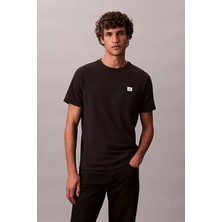 Erkek Ss BADGE30S Jersey Classic T-Shirt - Siyah