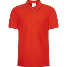 Erkek Regular Fit Kısa Kollu Polo Yaka T-Shirt - Kırmızı