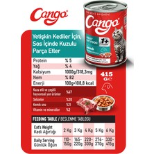 Cango Yetişkin Yaş Kedi Maması Etli 415GR