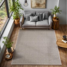 Yumuşak Bukleli Sisal Jüt Salon Oturma Odası Kahverengi Renkli Halı