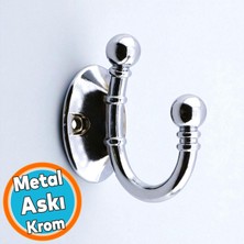 Vestiyer Dolap Askılık Askılığı Duvar Banyo Mutfak Elbise Kıyafet Çanta Askısı Askı Gümüş