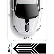 Araba Oto Kaput Şerit Sticker 00025