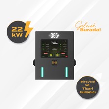 E 365 Ac Duvar Tip 10 Inç Ekranlı Mıd Sayaçlı Çift Soketli Rfıd 22KW Şarj Istasyonu
